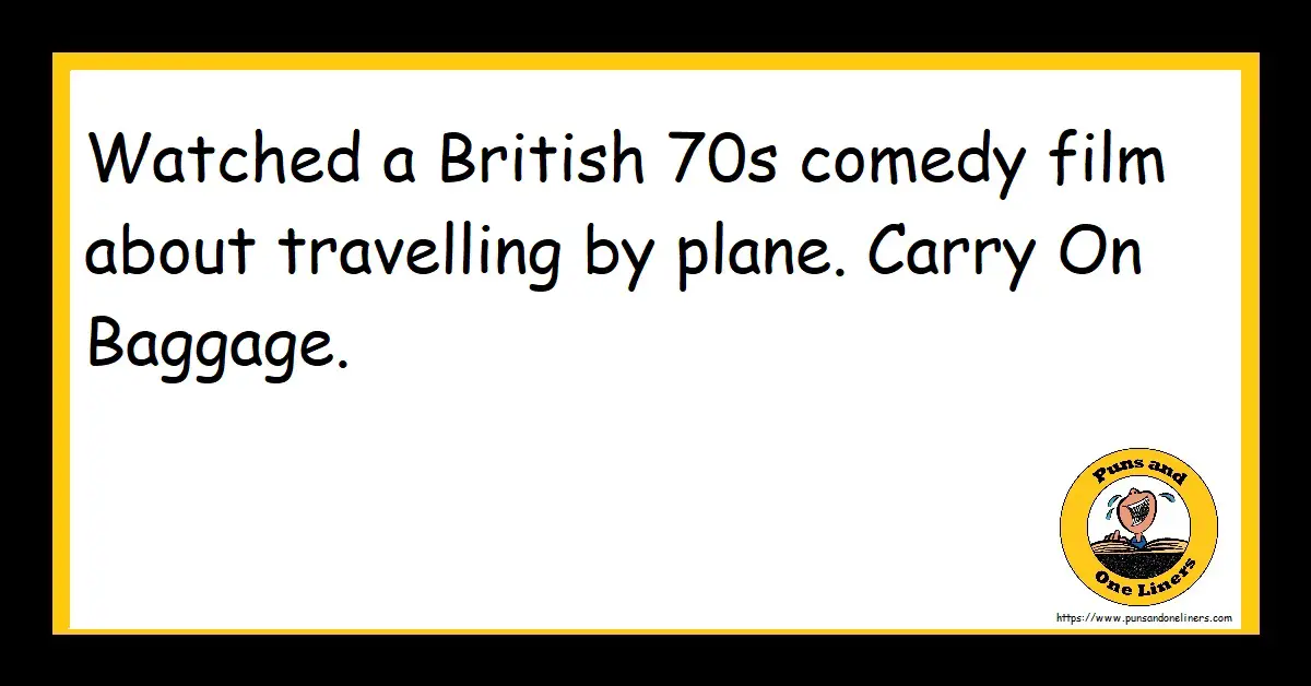 Baggage Jokes Puns And One Liners